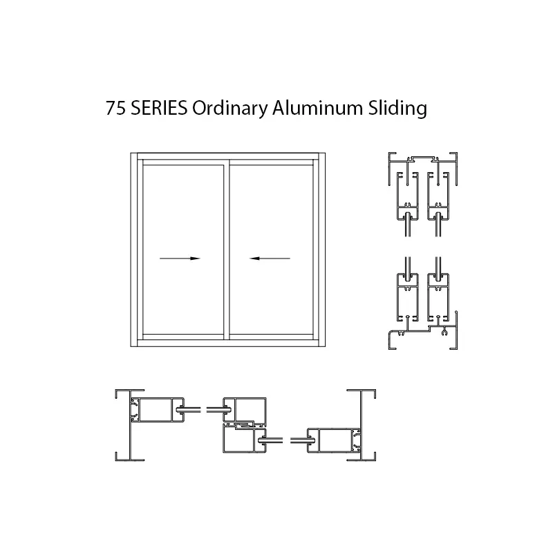 75 SERIES Ordinary Aluminum Sliding view 2