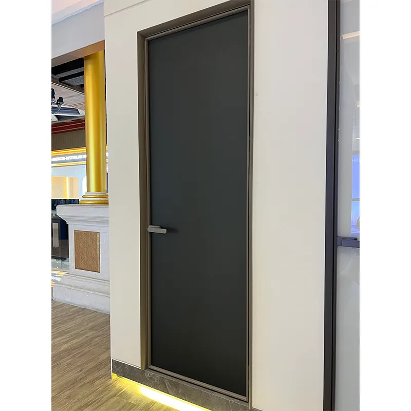 Extremely narrow swing door