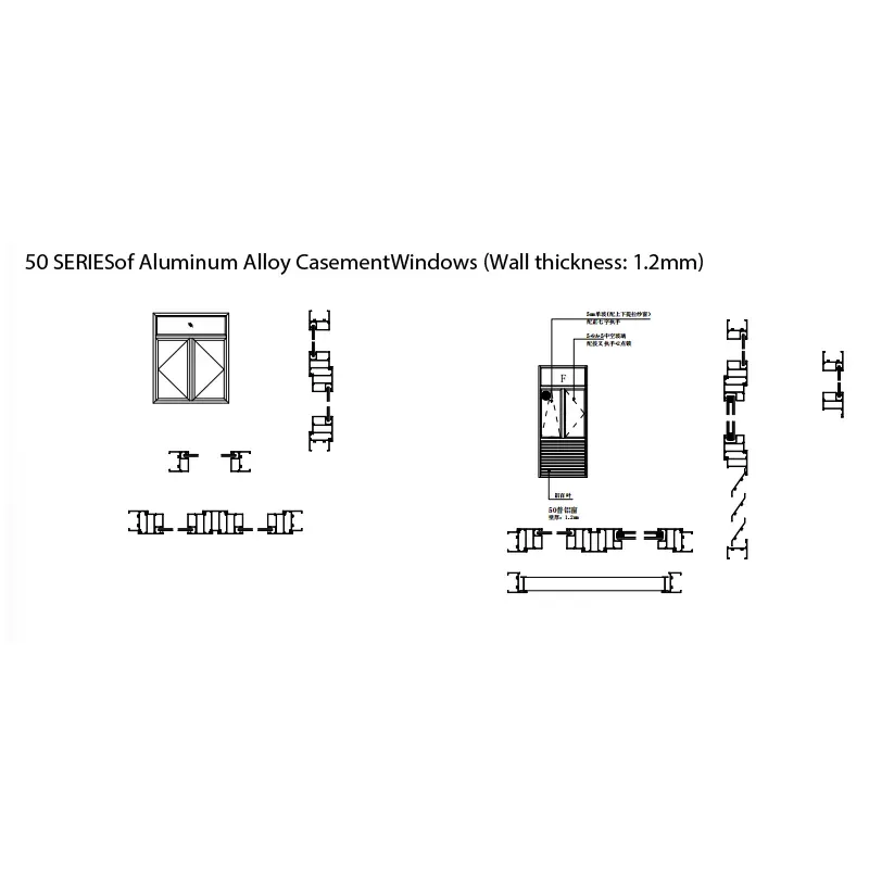 50 SERIES of Aluminum Alloy CasementWindows（1.2mm） view 2
