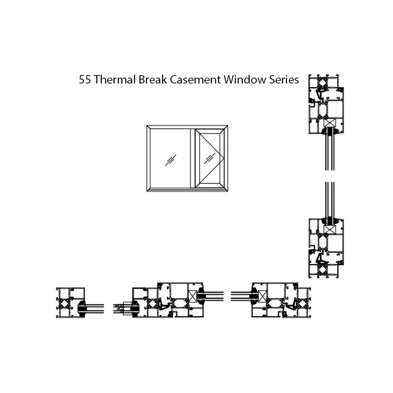 55 SERIES of Thermal Break Casement Windows（1.4mm） view 2