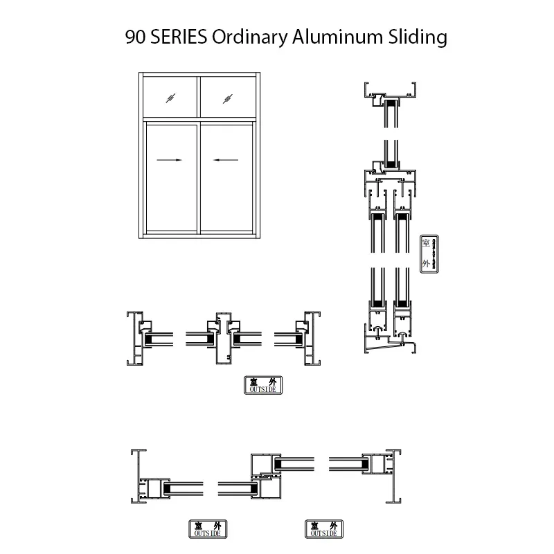 90 SERIES Ordinary Aluminum Sliding view 2