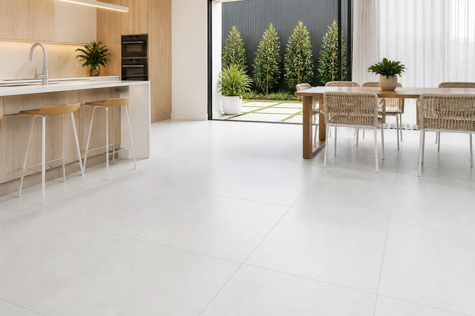 White Floor Tiles: Finish, Grout and Maintenance Guide