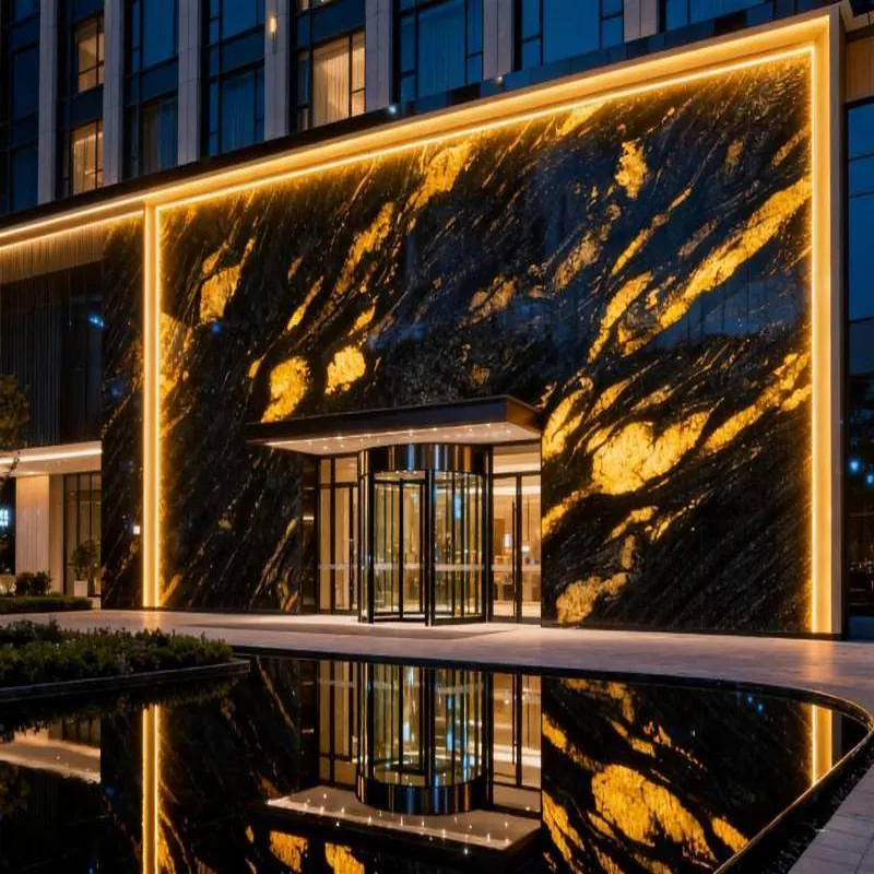 Black and Gold Natural Luxury Stone Slab FW-LS-020