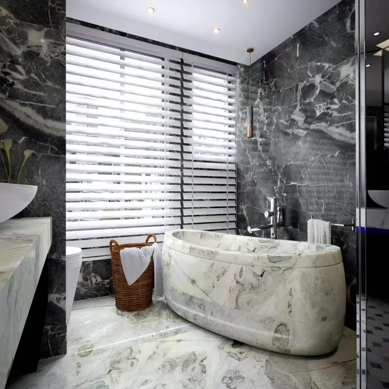 Black and Gray Natural Limestone Tile FW-LI-017