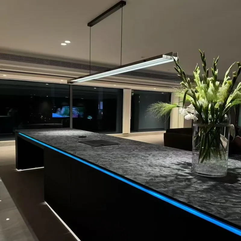 Black and Gray Natural Luxury Stone Slab FW-LS-046