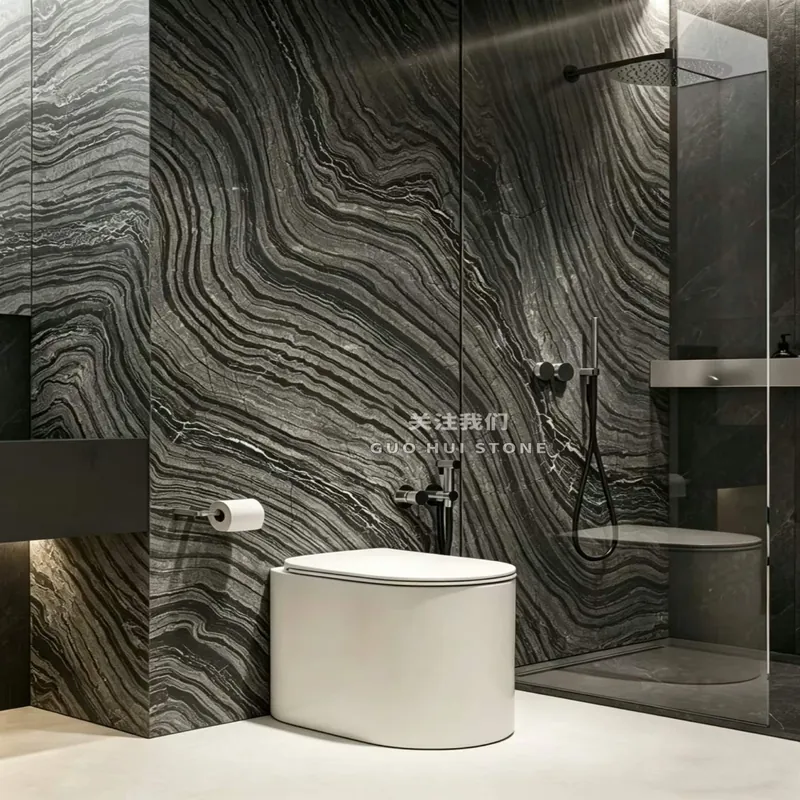 Black Wave Natural Granite Stone FW-GR-003