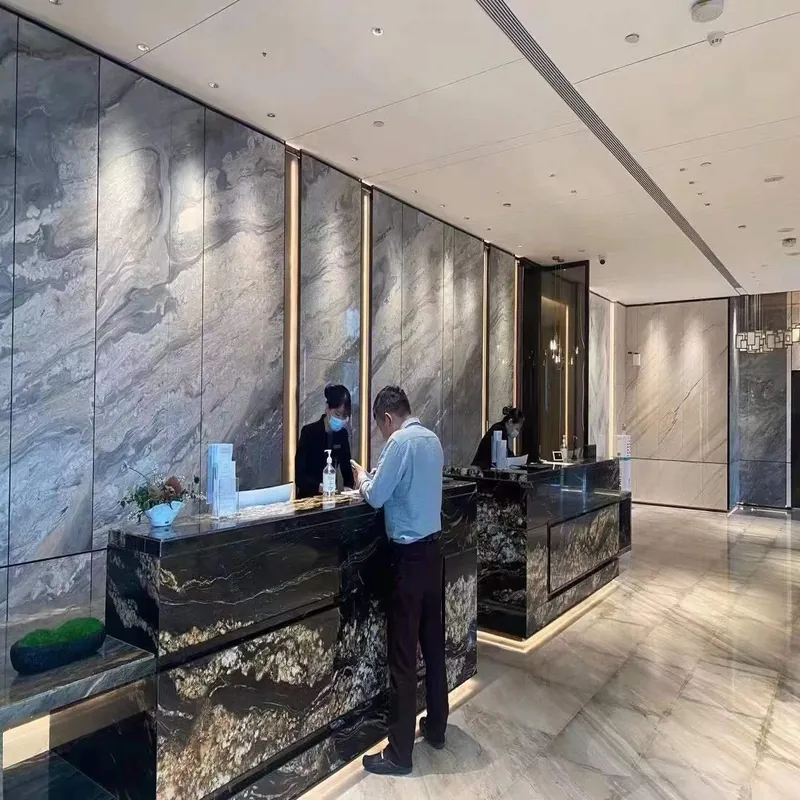 Blue Gray Natural Luxury Stone Slab FW-LS-049