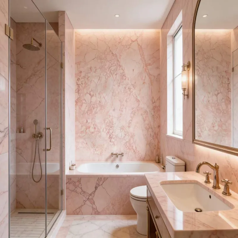 Blush Pink Natural Luxury Stone Slab FW-LS-059