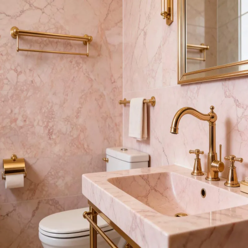 Blush Pink Natural Luxury Stone Slab FW-LS-059 view 2