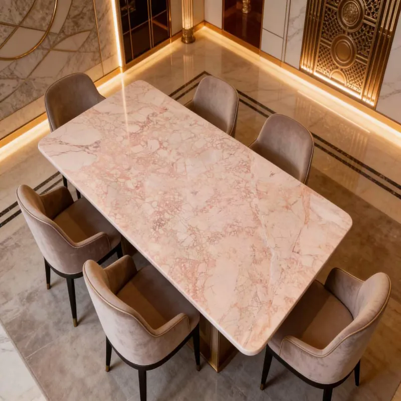 Blush Pink Natural Luxury Stone Slab FW-LS-059 view 4