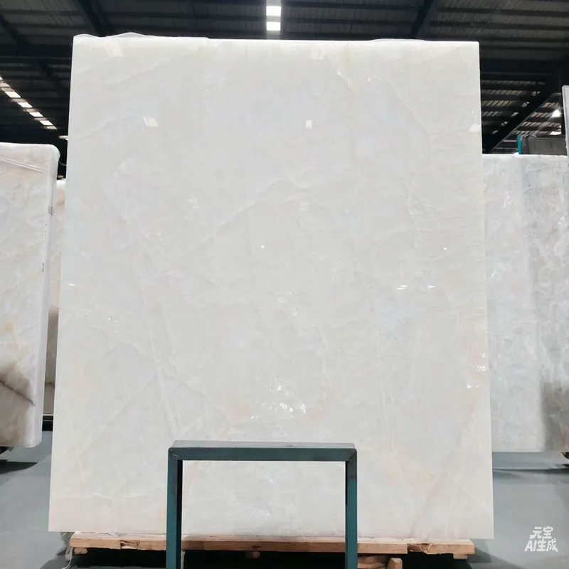 Crystal White Natural Luxury Stone Slab FW-LS-032