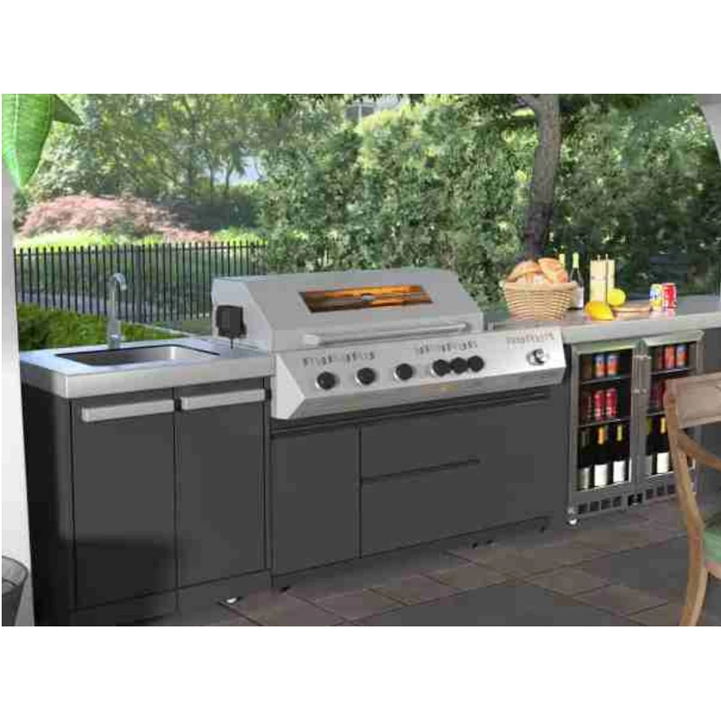 Custom 304 Stainless Steel Outdoor Kitchen Cabinet System