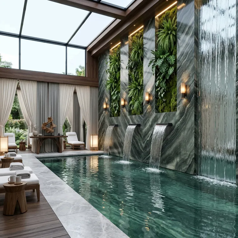 Dark Green Natural Luxury Stone Slab FW-LS-025