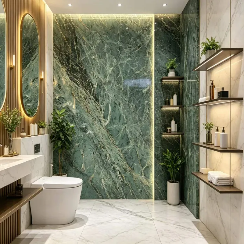 Emerald Green Natural Luxury Stone Slab FW-LS-057 view 2