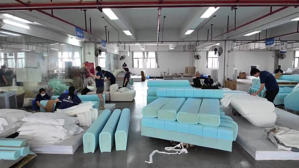 Sofa Assembly in Progress