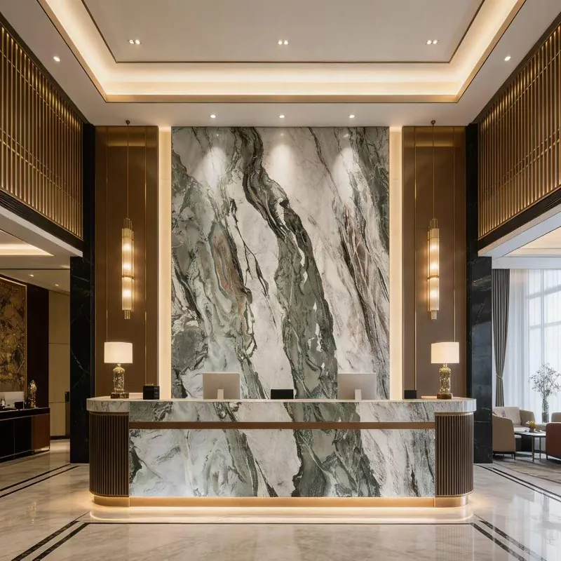 Gray and White Natural Luxury Stone Slab FW-LS-043