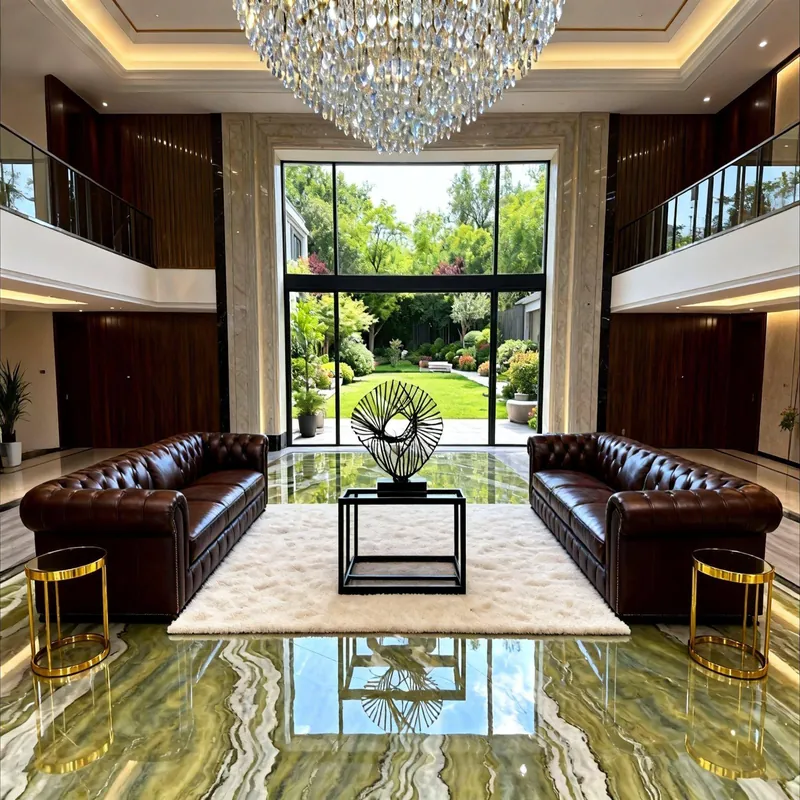 Green and Gold Natural Luxury Stone Slab FW-LS-008