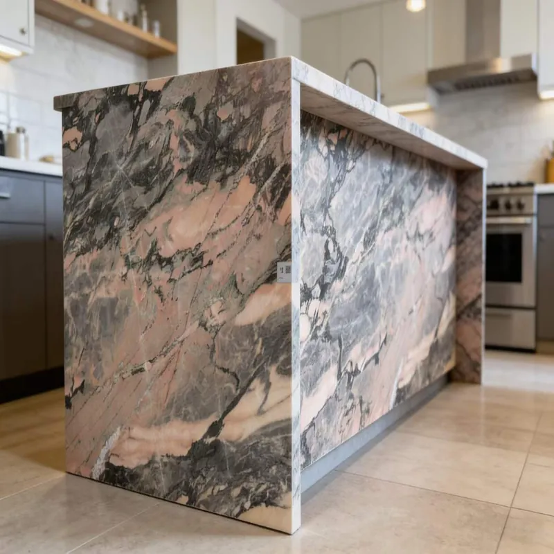 Green and Pink Natural Luxury Stone Slab FW-LS-058 view 2