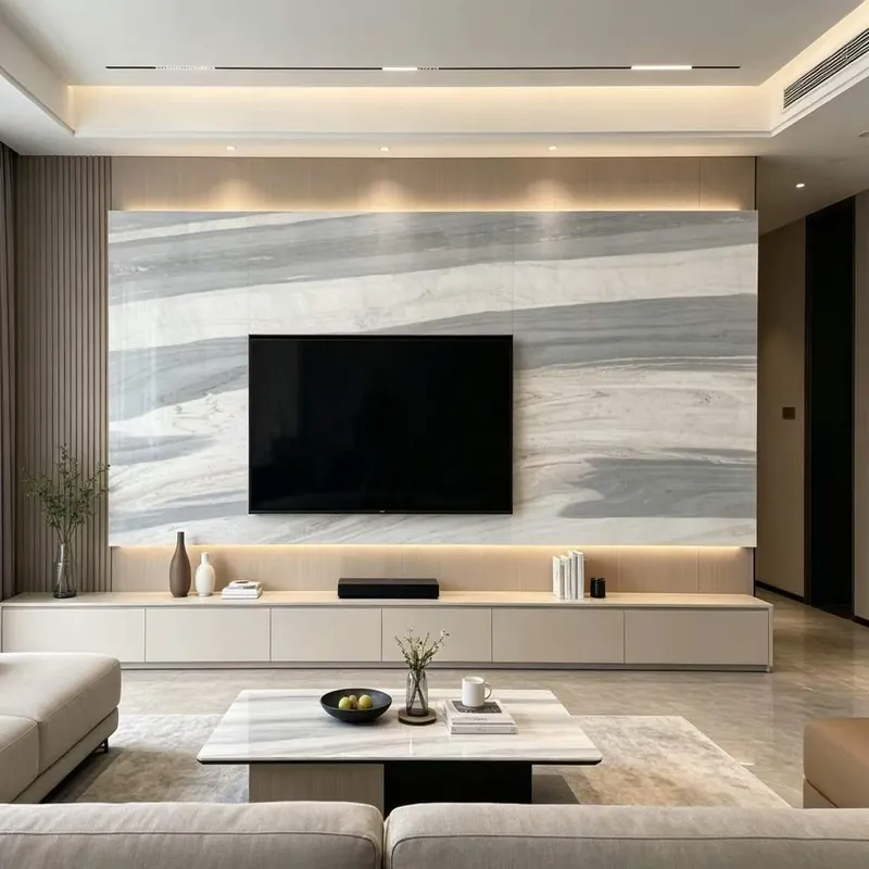 Pale Gray Natural Luxury Stone Slab FW-LS-050
