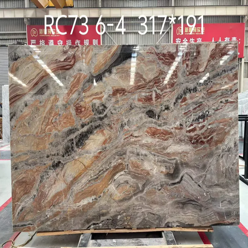 Red and Gray Natural Luxury Stone Slab FW-LS-078 view 2