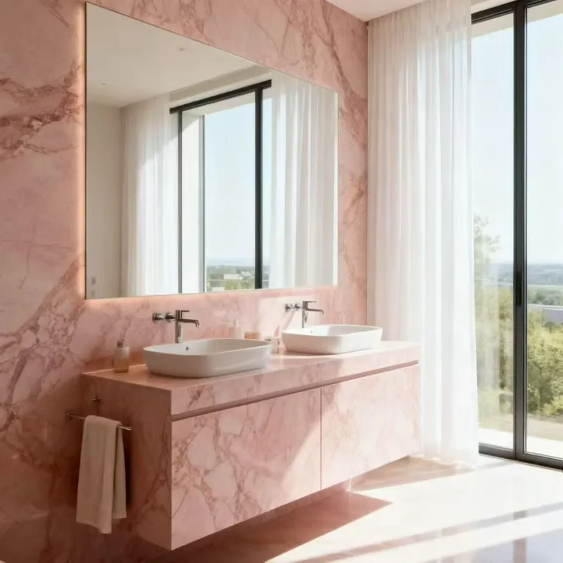 Rose Pink Natural Luxury Stone Slab FW-LS-060