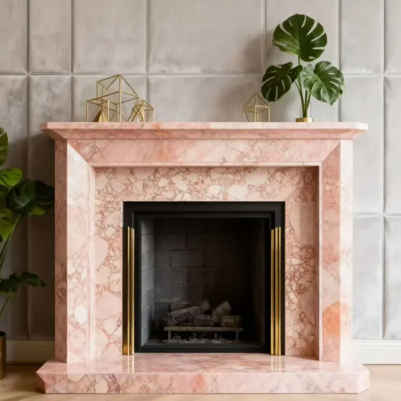Rose Pink Natural Luxury Stone Slab FW-LS-060 view 2