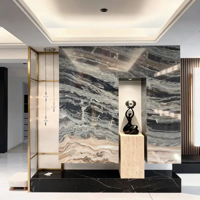 Silver Gray Natural Luxury Stone Slab FW-LS-036