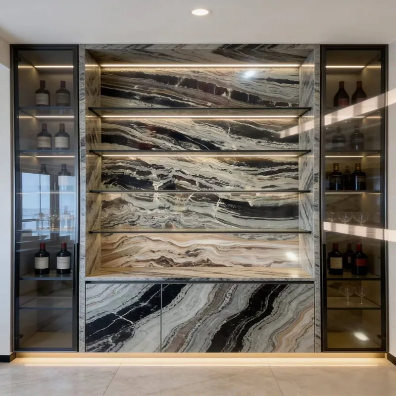 Silver Gray Natural Luxury Stone Slab FW-LS-036 view 2
