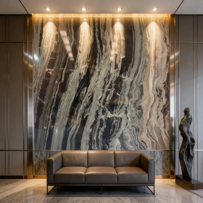 Silver Gray Natural Luxury Stone Slab FW-LS-036 view 3