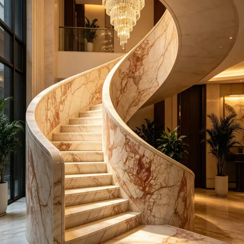 Warm White Natural Luxury Stone Slab FW-LS-045 view 2