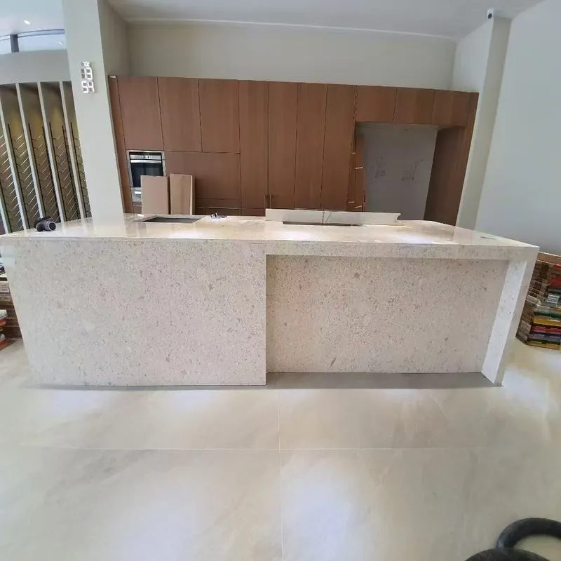 White and Black Architectural Limestone FW-LM-019 view 2