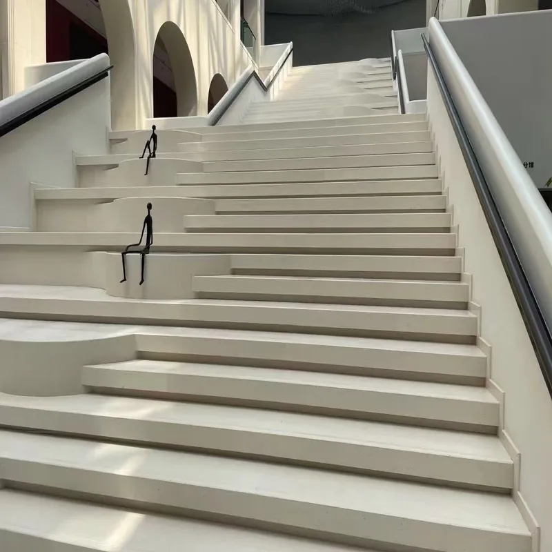 White and Black Architectural Limestone FW-LM-019 view 5