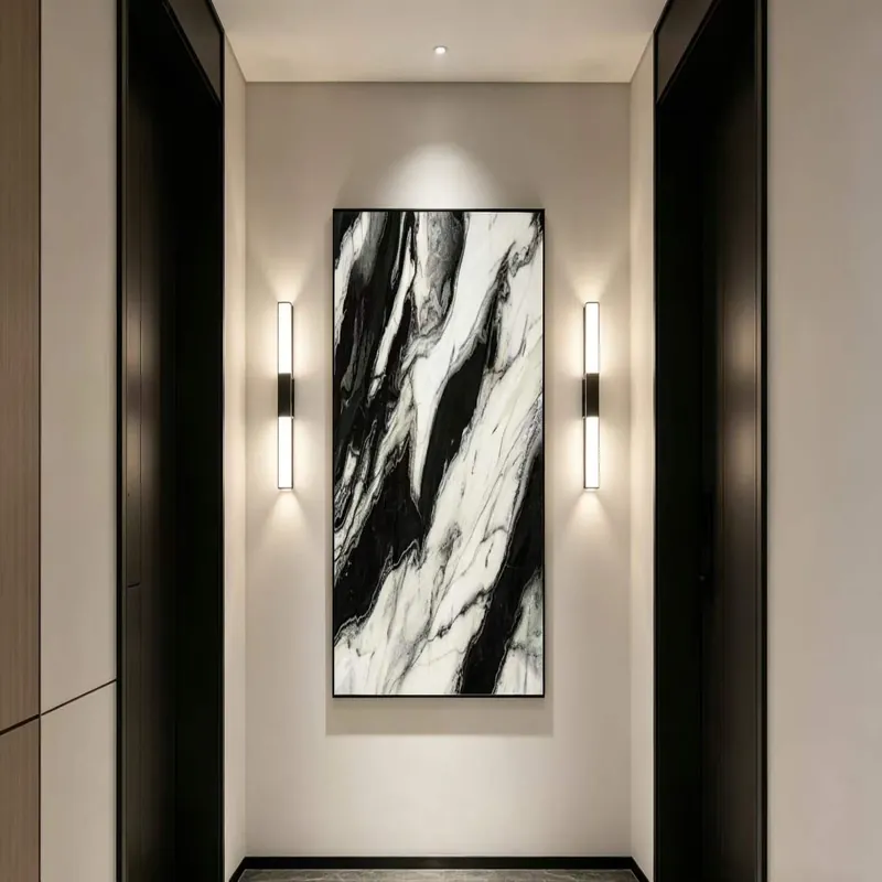 White and Black Natural Luxury Stone Slab FW-LS-055 view 2