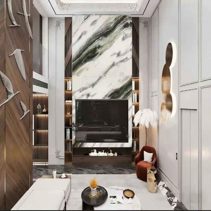 White and Black Natural Luxury Stone Slab FW-LS-056 view 2