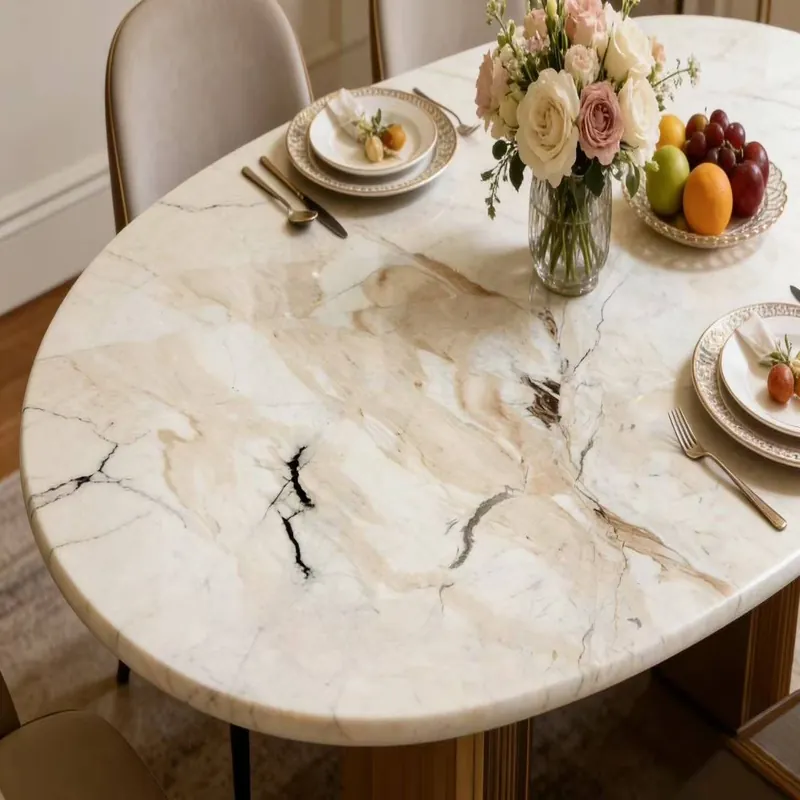 White and Gold Natural Luxury Stone Slab FW-LS-039