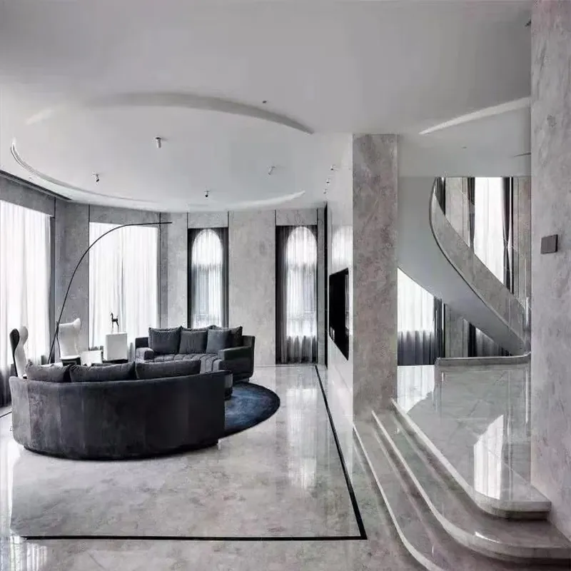 White and Gray Natural Limestone Tile FW-LI-011 view 2
