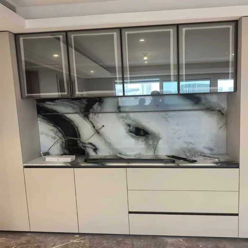White and Gray Natural Luxury Stone Slab FW-LS-054