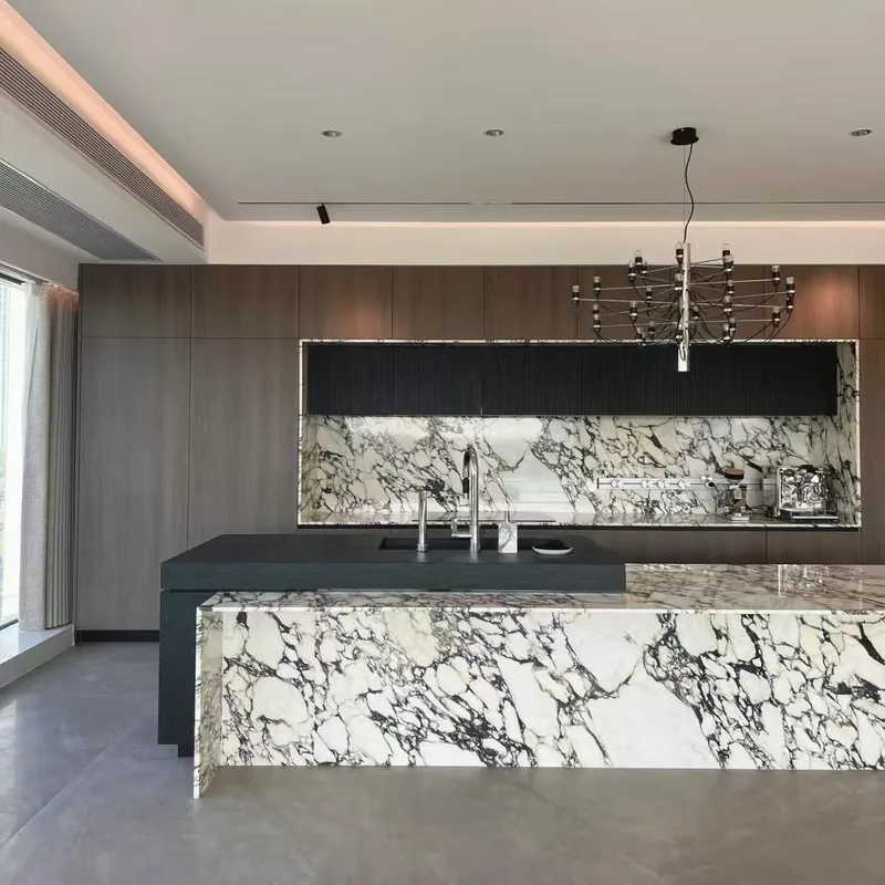 White Breccia Natural Luxury Stone Slab FW-LS-051