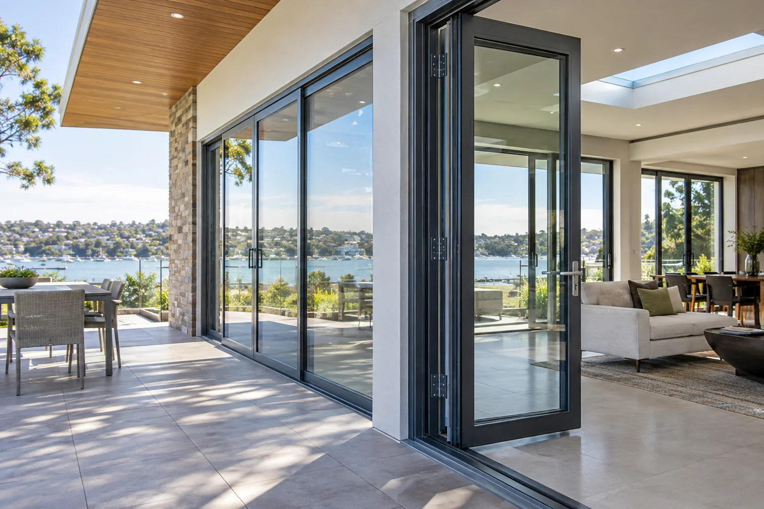 Aluminium Hinged, Sliding and Folding Doors in Australia