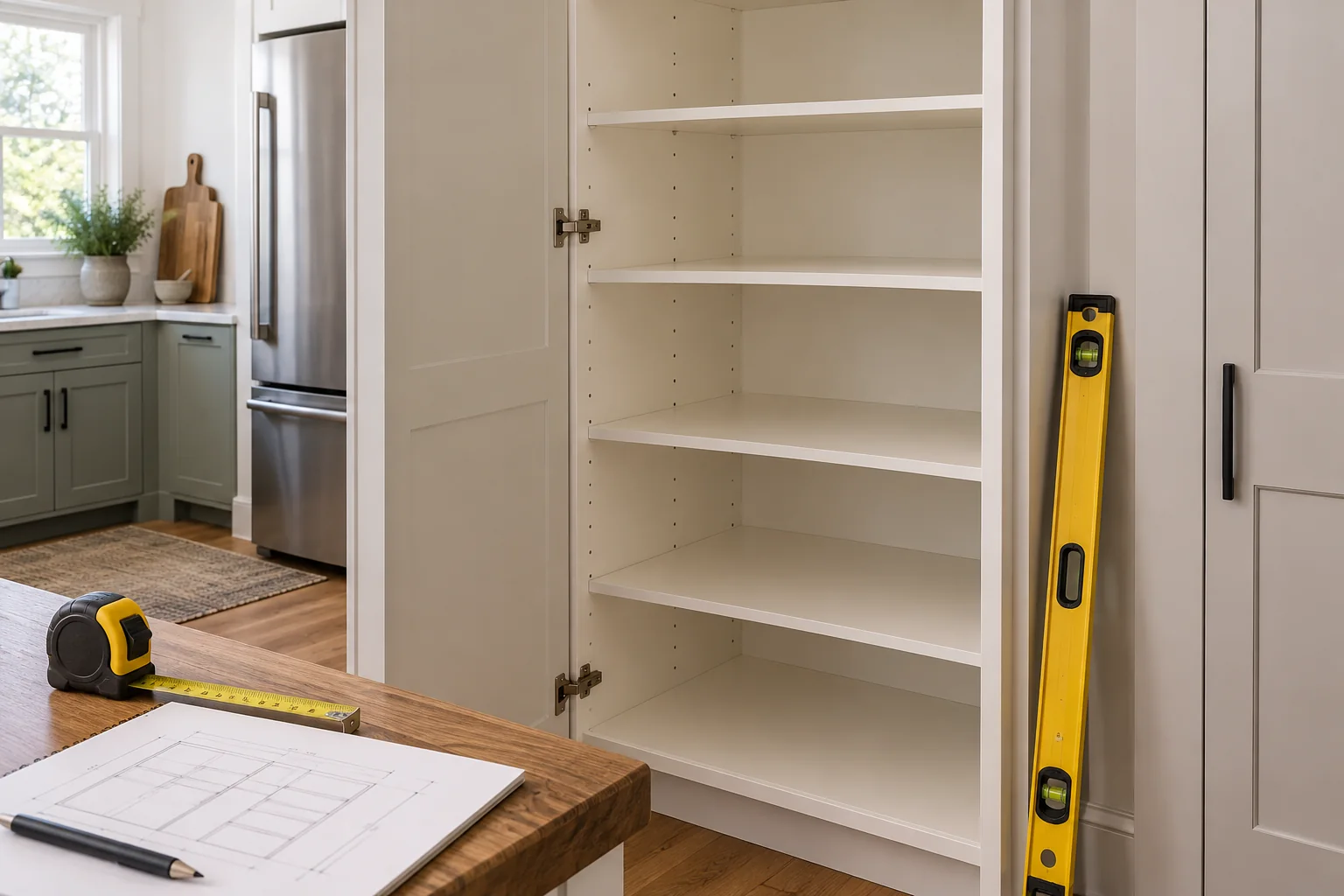 How to Build a Pantry Cupboard: Measure and Install